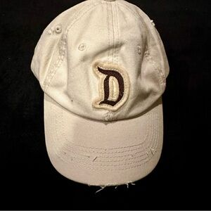 Disney Parks Authentic Baseball Cap- Distressed Adult Size- Adjustable- Beige